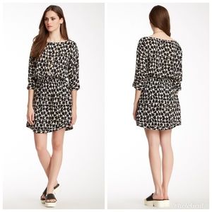 Harlyn Silk Boatneck Flounce Dress, Nordstrom, M